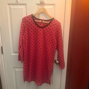 Polka Dot Nightgown - pink and Black